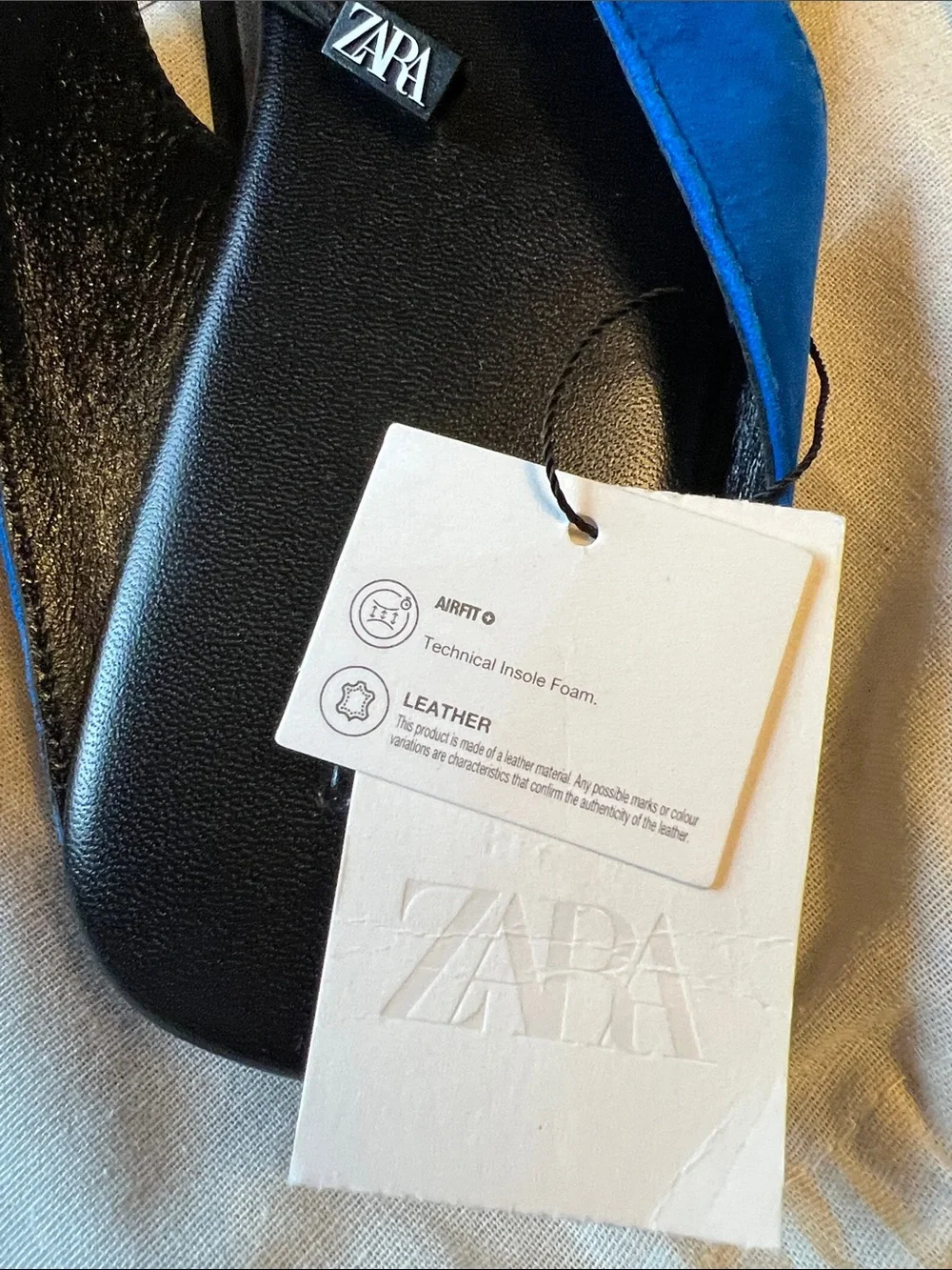 Zara Flat Leather Sandals - Size 9 US Women - New with Tags & Dust Bag - Picture 7 of 15